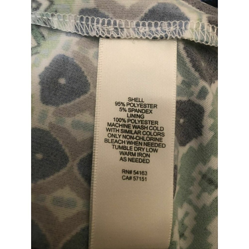 Eliza J Blue Abstract Short Sleeve Shift Dress 0 - Picture 12 of 12